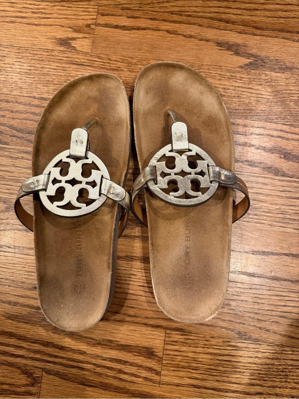 Tory Burch Metallic gold miller cloud Sandal